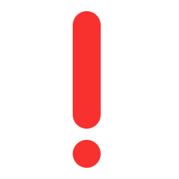 Red Exclamation Mark Flat icon
