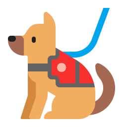 Service Dog Flat icon