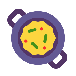 Shallow Pan Of Food Flat icon