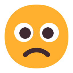 Slightly Frowning Face Flat icon