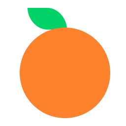 Tangerine Flat Icon | FluentUI Emoji Flat Iconpack | Microsoft