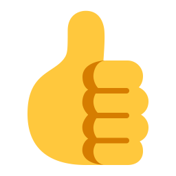 Thumbs Up Flat Default Icon | FluentUI Emoji Flat Iconpack | Microsoft