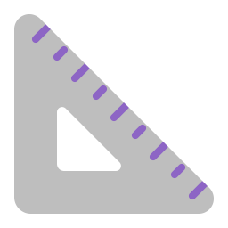 Triangular Ruler Flat icon