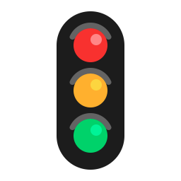 Vertical Traffic Light Flat icon