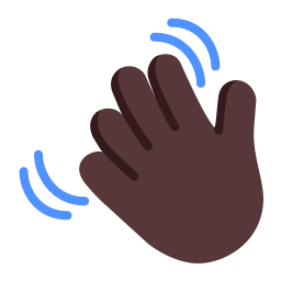 Waving Hand Flat Dark icon