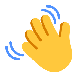 Waving Hand Flat Default icon