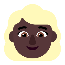 Woman Blonde Hair Flat Dark icon