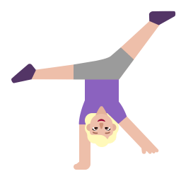 Woman Cartwheeling Flat Medium Light icon
