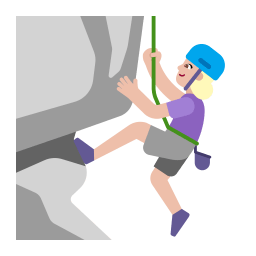 Woman Climbing Flat Medium Light icon
