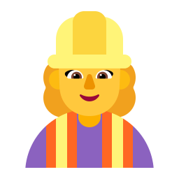 Woman Construction Worker Flat Default icon
