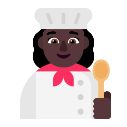 Woman Cook Flat Dark icon