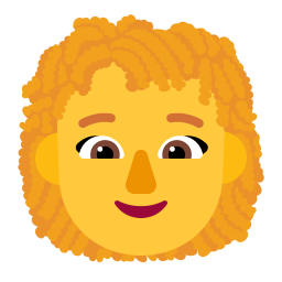 Woman Curly Hair Flat Default icon