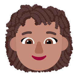 Woman Curly Hair Flat Medium icon