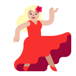 Woman Dancing Flat Medium Light icon