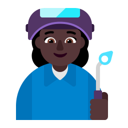Woman Factory Worker Flat Dark icon