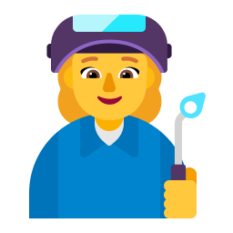 Woman Factory Worker Flat Default icon