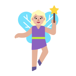 Woman Fairy Flat Medium Light icon