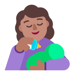 Woman Feeding Baby Flat Medium icon