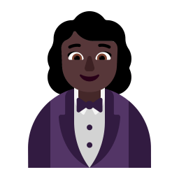 Woman In Tuxedo Flat Dark icon