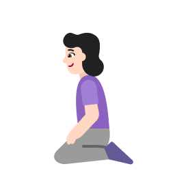 Woman Kneeling Flat Light icon