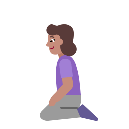 Woman Kneeling Flat Medium icon