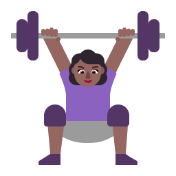 Woman Lifting Weights Flat Medium Dark icon