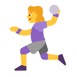 Woman Playing Handball Flat Default icon