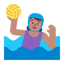Woman Playing Water Polo Flat Medium icon