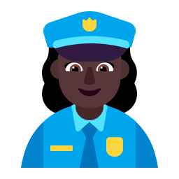 Woman Police Officer Flat Dark icon