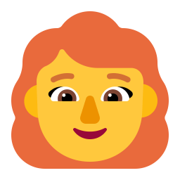 Woman Red Hair Flat Default icon