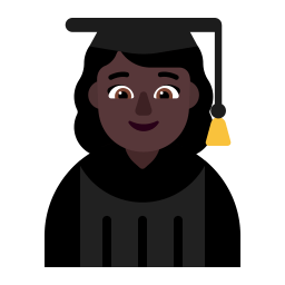 Woman Student Flat Dark icon