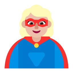 Woman Superhero Flat Medium Light icon