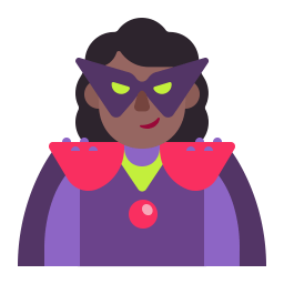 Woman Supervillain Flat Medium Dark icon