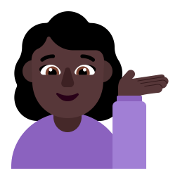 Woman Tipping Hand Flat Dark icon