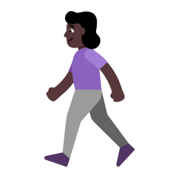 Woman Walking Flat Dark icon
