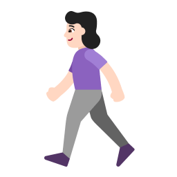 Woman Walking Flat Light icon