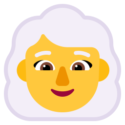 Woman White Hair Flat Default icon