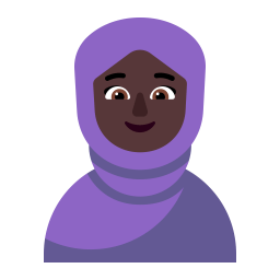 Woman With Headscarf Flat Dark icon