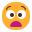 Anguished Face Flat icon