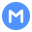 Circled M Flat icon