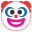 Clown Face Flat icon