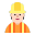 Construction Worker Flat Light icon
