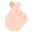 Hand With Index Finger And Thumb Crossed Flat Light icon