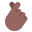 Hand With Index Finger And Thumb Crossed Flat Medium Dark icon