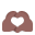Heart Hands Flat Medium Dark icon