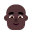 Man Bald Flat Dark icon