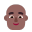 Man Bald Flat Medium Dark icon