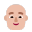 Man Bald Flat Medium Light icon