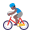 Man Biking Flat Medium Dark icon
