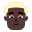 Man Blonde Hair Flat Dark icon